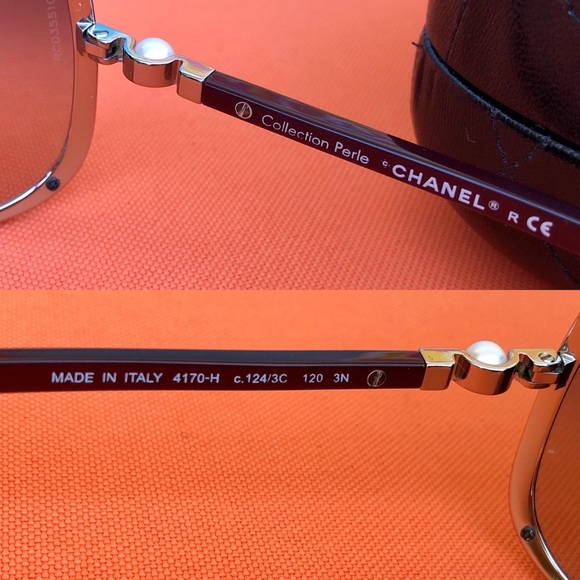 CHANEL pearl sunglasses with quilted case - Picture 5 of 8